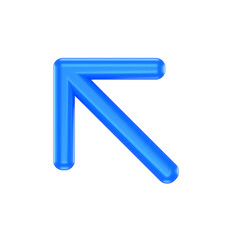 3D icon of a blue arrow