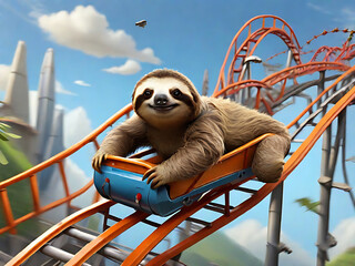 Sloth's Roller Coaster Adventure Fur in the Wind
