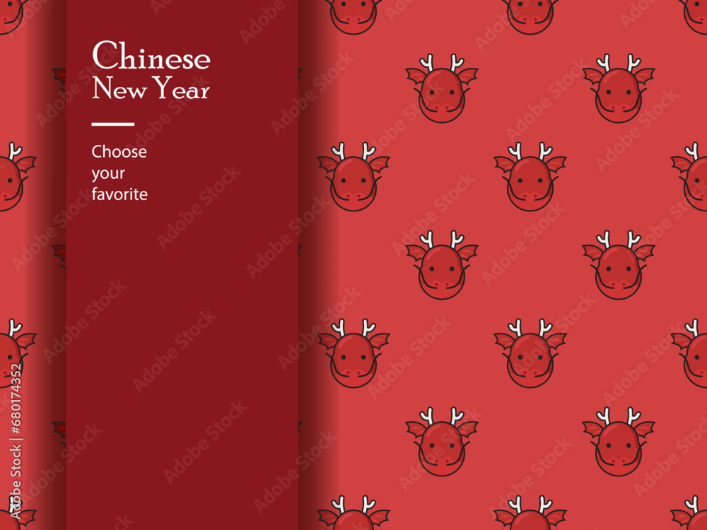 Wall mural chinese new year character pattern seamless vector wallpaper geometric ornament china traditional