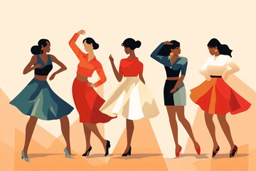 Obraz premium A group of people dancing