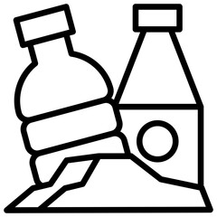 Plastic Pollution Icon