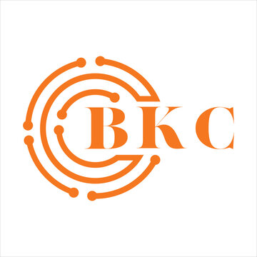 BKC letter design. BKC letter technology logo design on white background. BKC Monogram logo design for entrepreneur and business