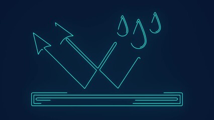 water resistant surface protection technology animation