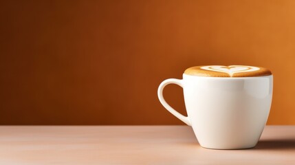  a close up of a cup of coffee with a heart pattern on the top of the cup and another cup of coffee with a heart pattern on the inside of the cup.