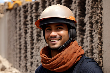 person with helmet- Generative AI
