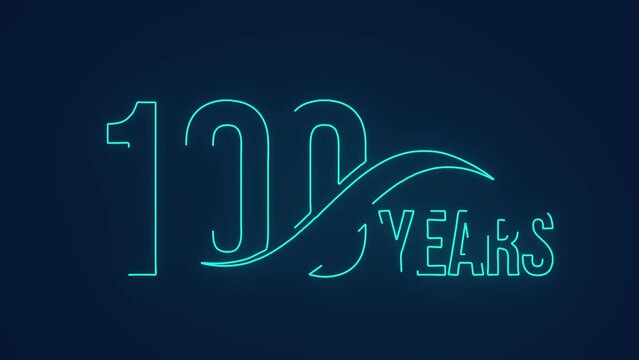 100 years century completed anniversary event celebration animation