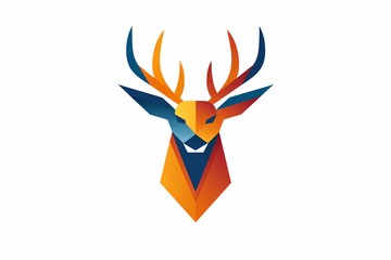 A mosaic-style logo or icon of reindeer