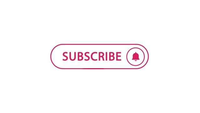 Subscribe Channel button social media Animation
