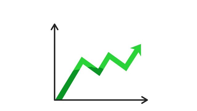 ipo stock arrow graph growing in profit stock exchange animation