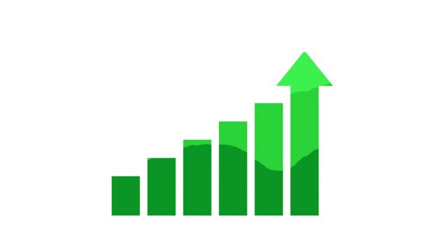 profits in business chart revenue growth pattern animation