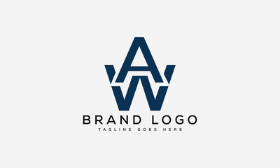 letter WA logo design vector template design for brand.