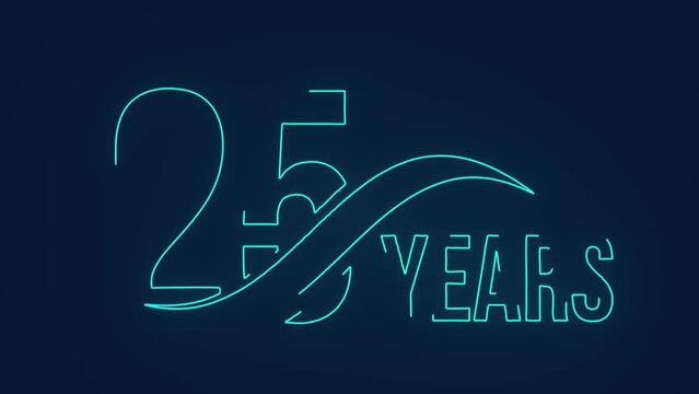 25 years completed silver jubilee anniversary event celebration animation