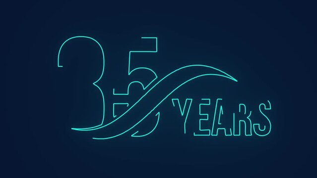 35 years completed anniversary event celebration animation