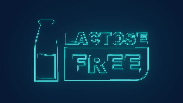 Lactose Free food industry badge animation