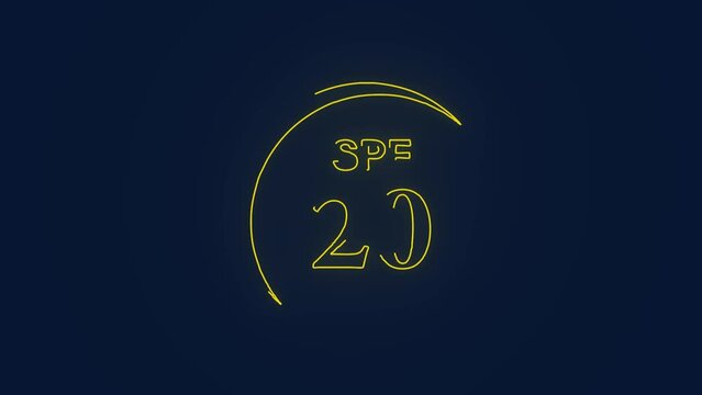 Spf 20 sun protection factor protecting skin from uv rays care from sun damage animation