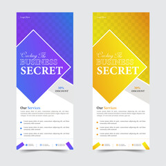 Business Roll Up Banner Design Template And Use Billboard Poster .