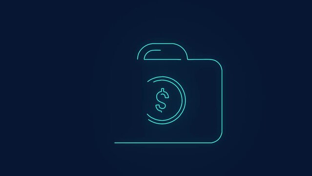 Investment portfolio for trader in stock exchange animation