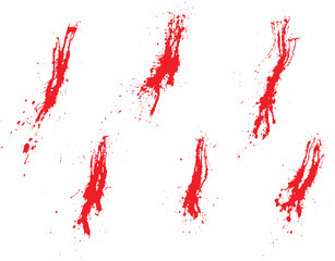 Bloody splatter red blood paint isolated background