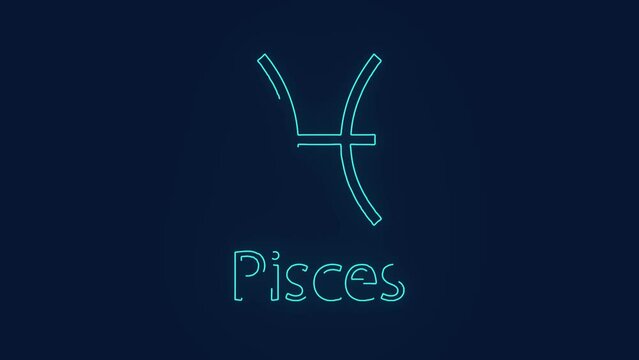 Pisces zodiac astrological twelfth sign greek mythology animation