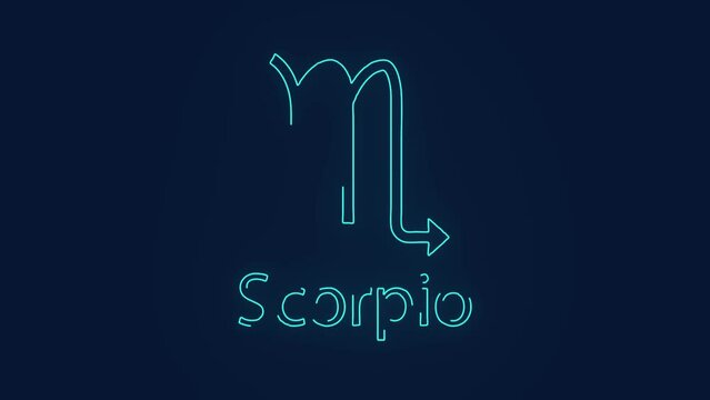 Scorpio zodiac astrological eighth sign greek mythology animation