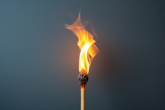 a match with a flame