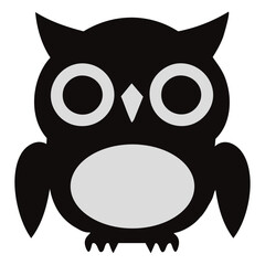 フクロウのアイコン 黒