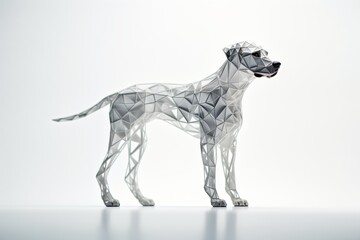 Fototapeta premium A white skeleton toy of a dog