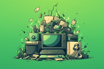 Banner design for awareness on Electronic waste or e-waste