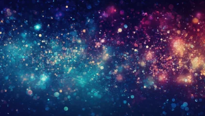 Fotobehang Abstract starry background with blue and pink hues, ideal for festive and celebratory designs. © StockWorld