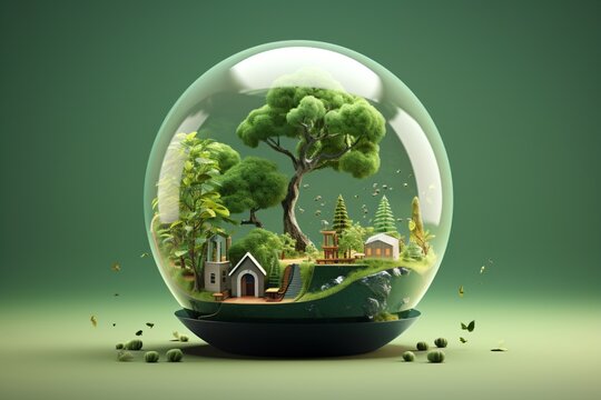 Banner or poster design for nature preservation and environment conservation