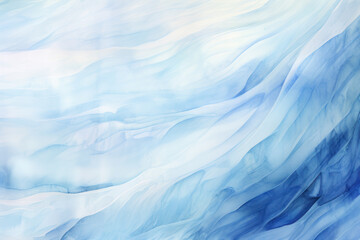Detailed Blue Watercolor Background with Wave Motif