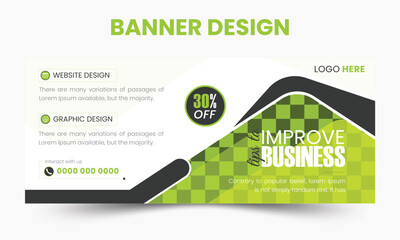 Geometric web banner design template.  Horizontal header web banner or background design. social Media Cover ads banner, flyer, invitation card.