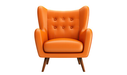 Designer leather armchair, cut out