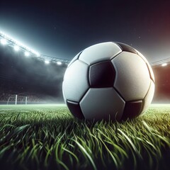 Fototapeta premium Images of football such as a ball, blocking a goal stadium and football and everything related to the sport of football