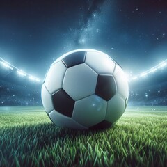 Fototapeta premium Images of football such as a ball, blocking a goal stadium and football and everything related to the sport of football