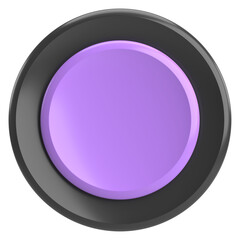 3D circle button. Empty button. 3D illustration.