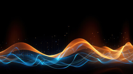 Dark Amber and Sky-Blue Sound Wave Vector