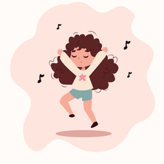 dancer the girl is dancing. vector illustration of a girl who dances. dancing. dance day