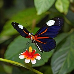 Fototapeta premium butterfly on flower