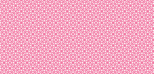 Abstract pink heart seamless pattern design, love background