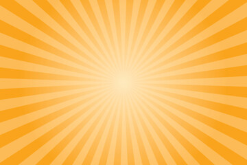 Abstract orange sunburst background. Yellow Retro vintage style background with sun rays. Retro sunburst pattern.