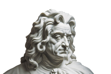 Marble Statue of Isaac Newton. British Physicist and Mathematician