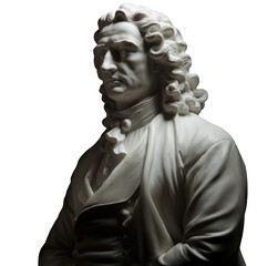 Fototapeta na wymiar Marble Statue of Isaac Newton. British Physicist and Mathematician