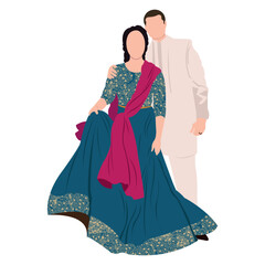 indian bride illustration