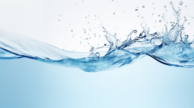  a blue wave of water with bubbles and bubbles on the top of the wave is a light blue background with a light blue bottom and bottom half of the water.