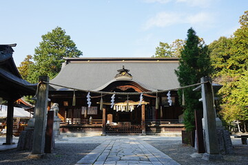 Asama-jinja or Shrine in Yamanashi, Japan - 日本 山梨 甲斐国一宮 浅間神社 - obrazy, fototapety, plakaty