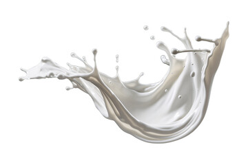 twisted milk splash isolated on a transparent background, creamy Yogurt or white paint wave swirl splashing clipart PNG, liquid splash	 - obrazy, fototapety, plakaty
