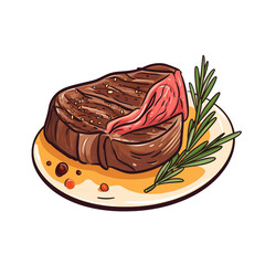 grilled meat with vegetables