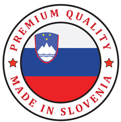 Slovenia. The sign premium quality. Original product. Framed with the flag of the country