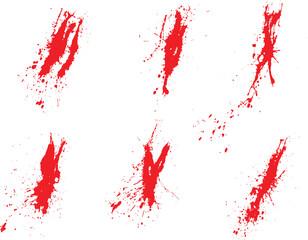 Red killer blood splatter vector collection